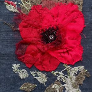 ‘Poppy’ Textile Art